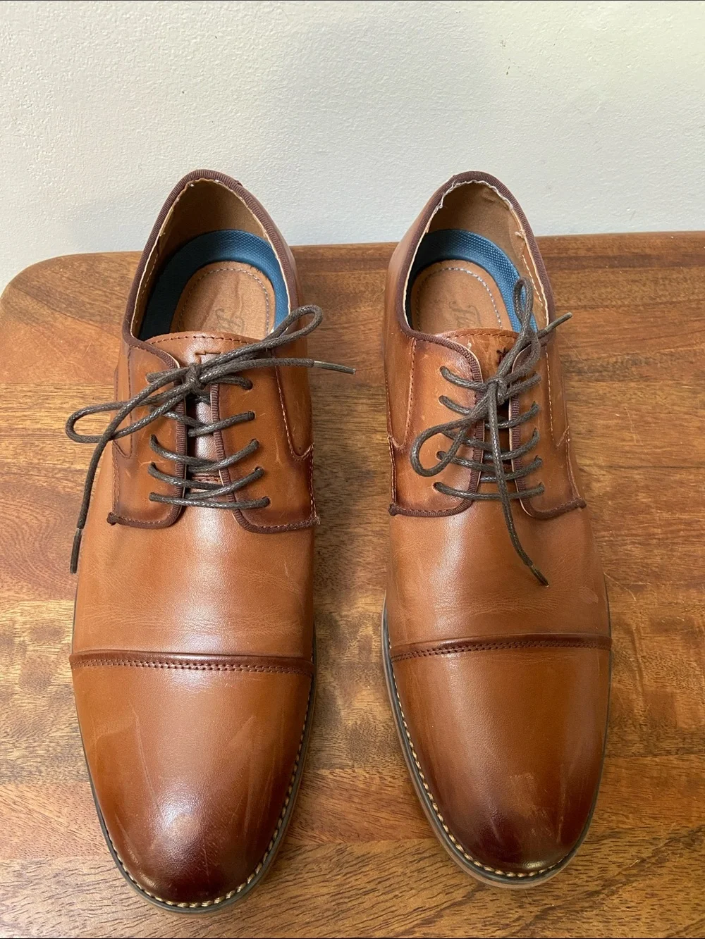 Florsheim Men's Cap Toe Oxfords in Cognac Brown
